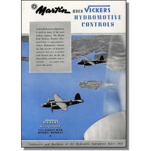 1942 Martin B-26 medium bomber photo ~ Vickers hydraulic controls print-ad #1 image