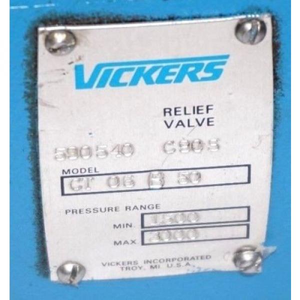 Origin VICKERS CT 06 B 50 HYDRAULIC RELIEF VALVE CT06B50 #3 image