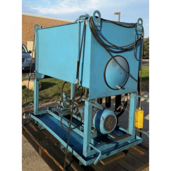 2010 20 Hp Skid Mount Vickers 3,000 PSI High Flow Hydraulic Pump 200 Gallon tank #1 image