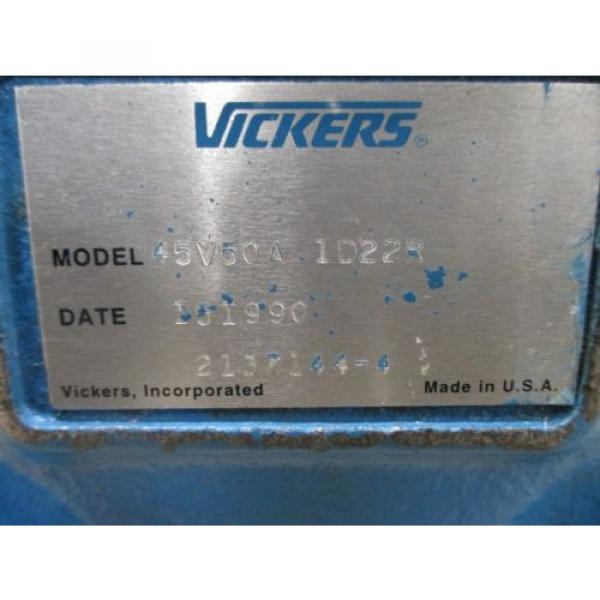 Origin VICKERS V SERIES LOW NOISE HYDRAULIC INTRAVANE PUMP, PN# 45V50A 1D22R #5 image