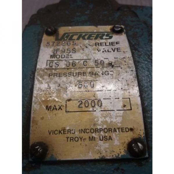 VICKERS RELIEF VALVE_CS 06 C 50_CS06C50 #3 image