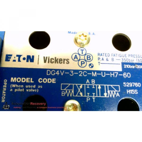 VICKERS DG4V-3-2C-M-U-H7-60, SOLENOID VALVE, 24VDC 30W, 3000 PSI,, Origin #215233 #3 image