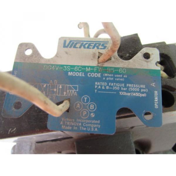 VICKERS DG4V-3S-6C-M-FW-B5-60 DIRECTIONAL CONTROL VALVE XLNT #3 image