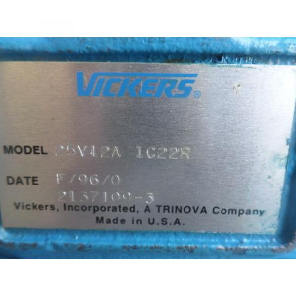 VICKERS HYDRULIC PUMP 25V12A 1C22R 25V12A1C22R  LMS mona #6 image