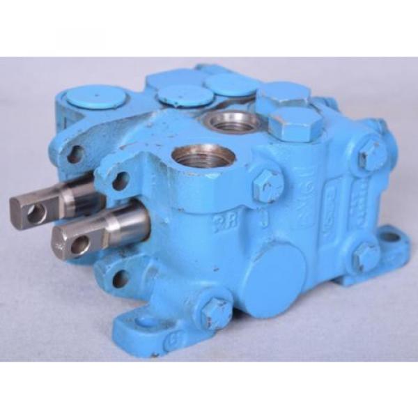 Vickers Double Spool Hydraulic Valve Working PN 222627 Blue FREE SHIPPING #1 image