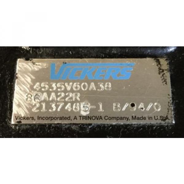 VICKERS 4535V60A38-86AA22R VANE PUMP 60 GPM 1800 RPM 2500 PSI 1-1/2#034; SHAFT Origin #2 image