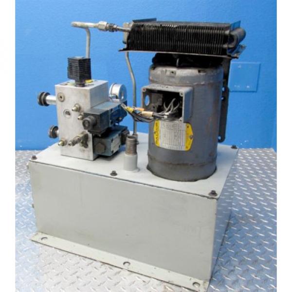 REXROTH HS-43 BALDOR 1-1/2 HP HYDRAULIC OIL RESERVOIR pumps w/ 85 GALLON TANK #1 image