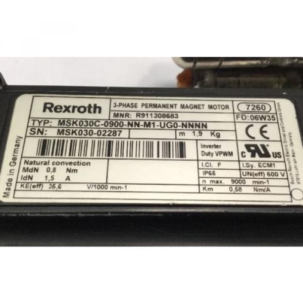 REXROTH 3~ PERMANENT-MAGNET-MOTOR lt;gt; MSK030C -0900 -NN -M1 -UG0 -NNNN #4 image