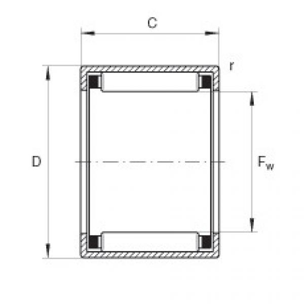 FAG Drawn cup needle roller bearings with open ends - HK0408 #1 image