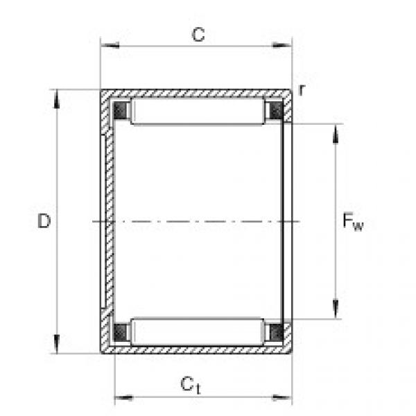 FAG Drawn cup needle roller bearings with closed end - BK0709 #1 image