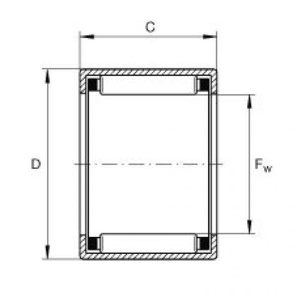 FAG Drawn cup needle roller bearings with open ends - SCE105 #1 image