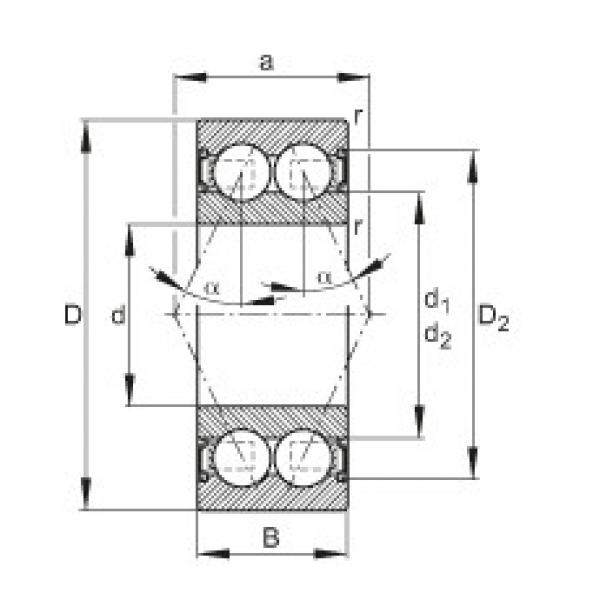 FAG Angular contact ball bearings - 30/7-B-2RSR-TVH #1 image