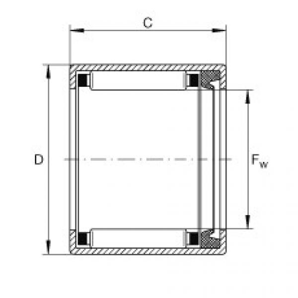 FAG Drawn cup needle roller bearings with open ends - SCE129-P #1 image