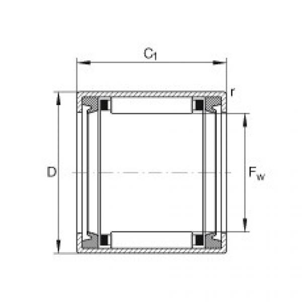 FAG Drawn cup needle roller bearings with open ends - HK2216-2RS #1 image