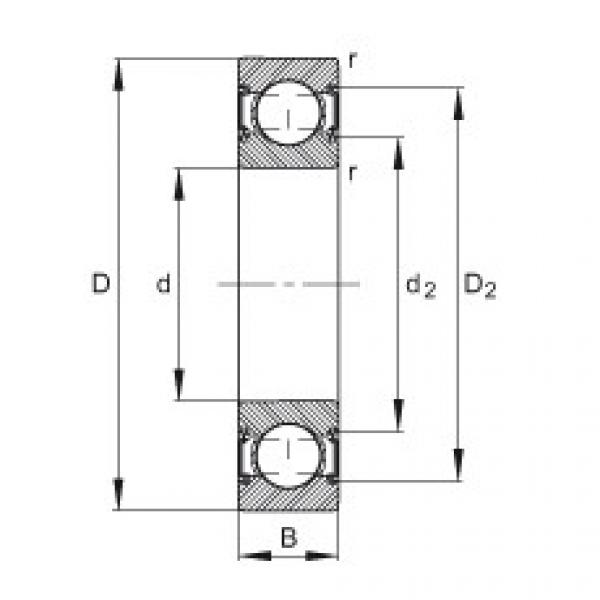 FAG Deep groove ball bearings - 6206-C-2HRS #1 image