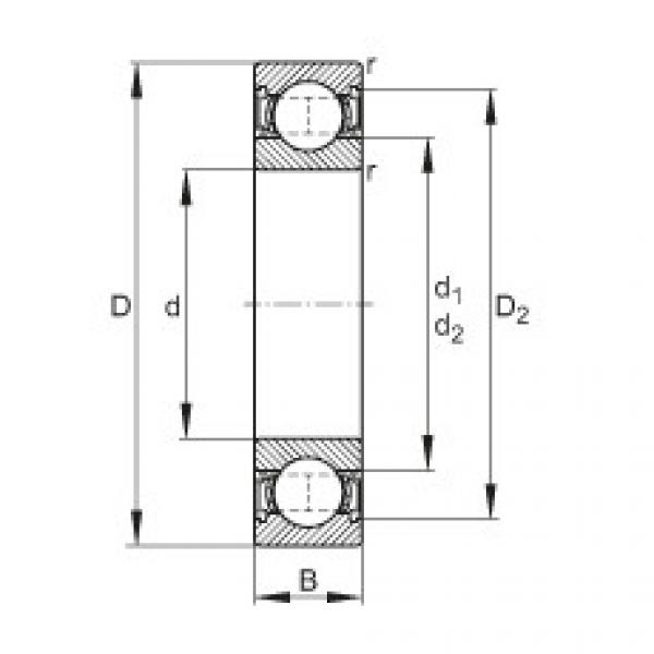 FAG Deep groove ball bearings - 6004-2RSR #1 image