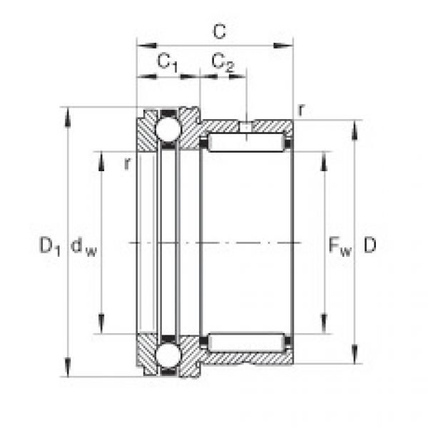 FAG Needle roller/axial ball bearings - NKX12-XL #1 image