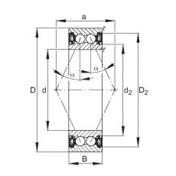 FAG Angular contact ball bearings - 3000-B-2RZ-TVH #1 image