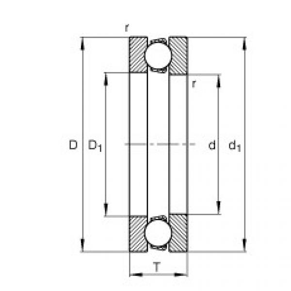 FAG Axial deep groove ball bearings - 51268-MP #1 image