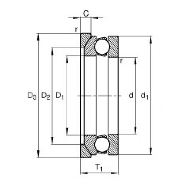 FAG Axial deep groove ball bearings - 53201 + U201 #1 image