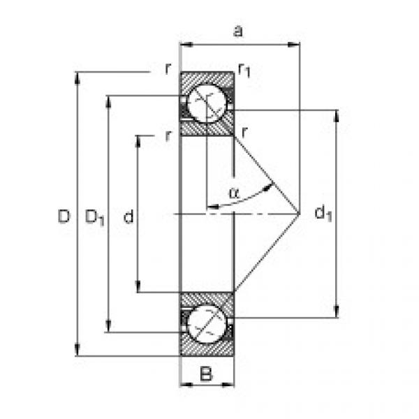 FAG Angular contact ball bearings - 71807-B-TVH #1 image