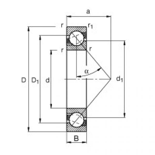 FAG Angular contact ball bearings - 7214-B-XL-MP #1 image