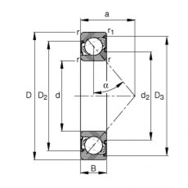 FAG Angular contact ball bearings - 7208-B-XL-2RS-TVP #1 image