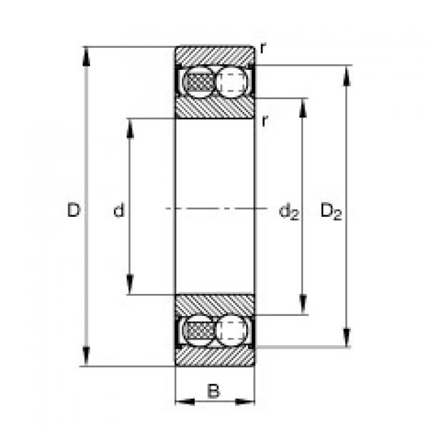 FAG Self-aligning ball bearings - 2308-2RS-TVH #1 image