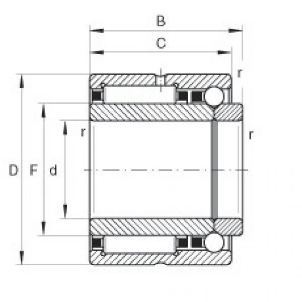 FAG Needle roller/angular contact ball bearings - NKIB5905-XL #1 image