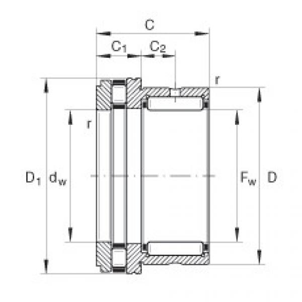 FAG Needle roller/axial cylindrical roller bearings - NKXR35-XL #1 image