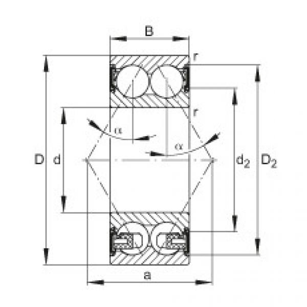 FAG Angular contact ball bearings - 3208-BD-XL-2HRS-TVH #1 image