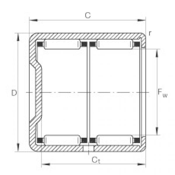 FAG Drawn cup needle roller bearings with closed end - BK2538-ZW #1 image