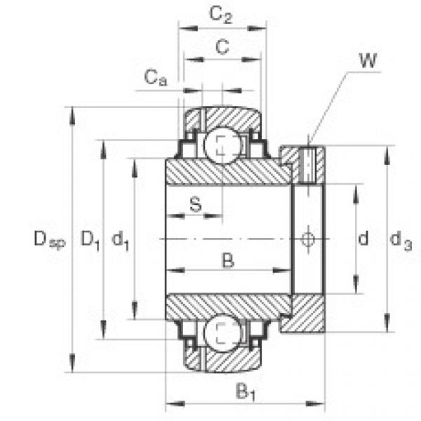 FAG Radial insert ball bearings - GE20-XL-KRR-B-FA164 #1 image