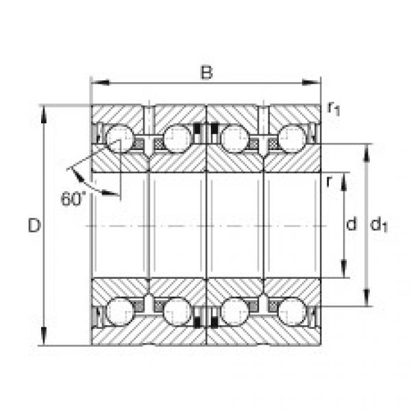 FAG Axial angular contact ball bearings - ZKLN2557-2RS-2AP-XL #1 image