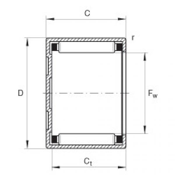 FAG Drawn cup needle roller bearings with closed end - BK4020 #1 image