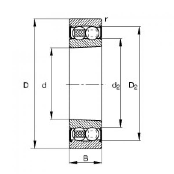 FAG Self-aligning ball bearings - 2211-K-2RS-TVH-C3 #1 image