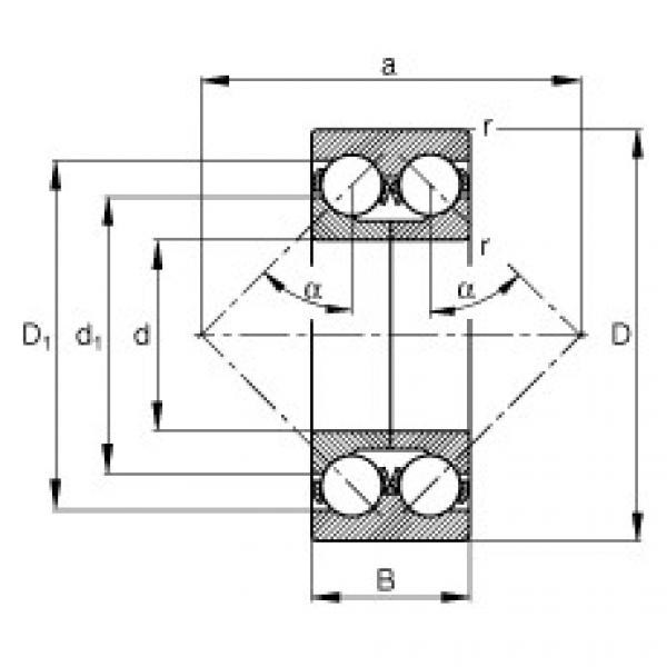 FAG Angular contact ball bearings - 3311-DA-MA #1 image