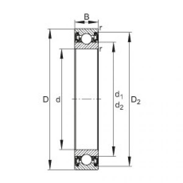 FAG Deep groove ball bearings - 61809-2RZ-Y #1 image