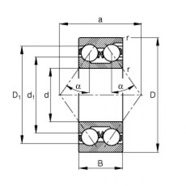 FAG Angular contact ball bearings - 3219-M #1 image