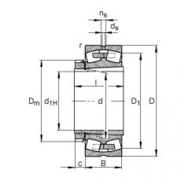 FAG Spherical roller bearings - 23126-E1A-XL-K-M + H3126 #1 image