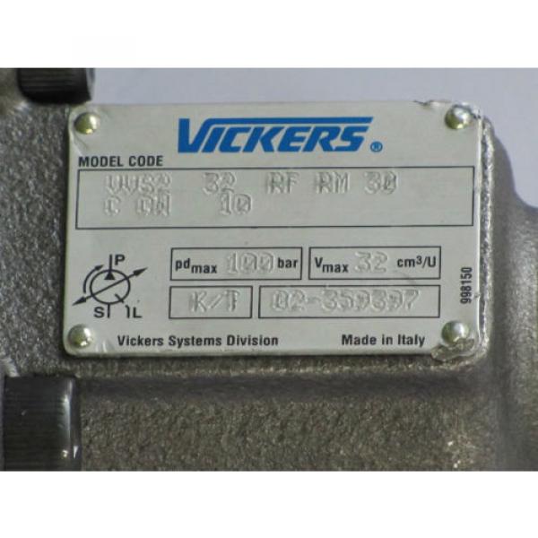 VICKERS HYDRAULIC PUMP # VV62 32 RF RM 30 C CW 10 -Origin- #5 image