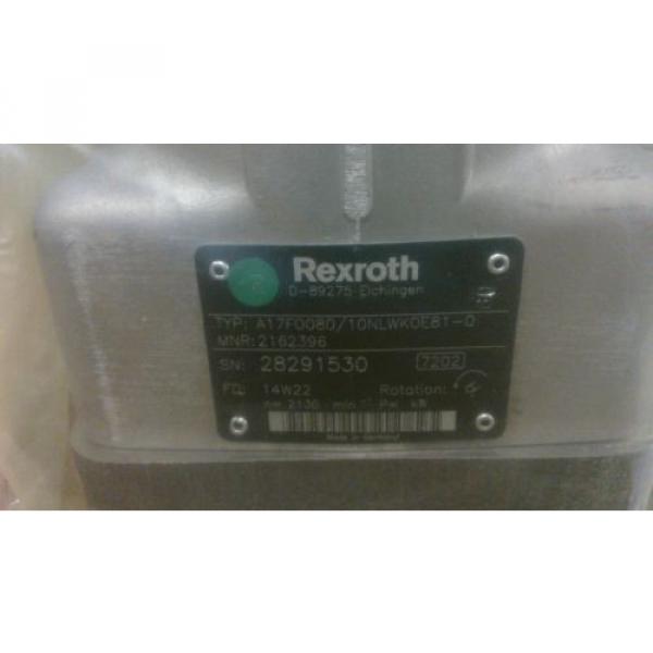 REXROTH hydraulic pumps A17FO080/10NLWK0E81-0 R902162396 #3 image