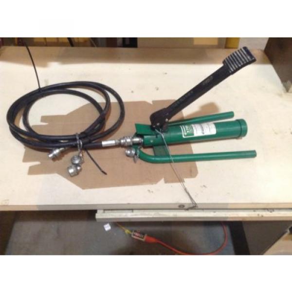 Greenlee 1725 Hydraulic Foot Pump With 10&#039; Hydraulic Hose #2 image