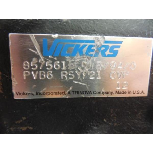 VICKERS HYDRAULIC PUMP 857561 B/94/0 PVB6 RSY 21 CVP 12 #2 image