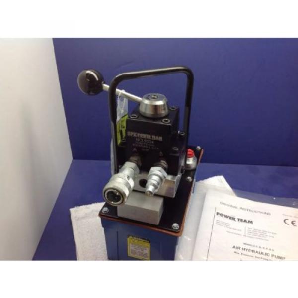 SPX POWER TEAM PA6DM-HUCK AIR HYDRAULIC FOOT PUMP W/ PARKER TC372 &amp; TC371 FIT. #3 image