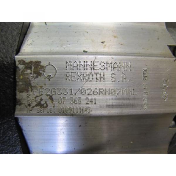 MANNESMANN REXROTH 1PF2G331/026RN07MHL 1PF1R4-19/10.00-500R HYDRAULIC PUMP #2 image