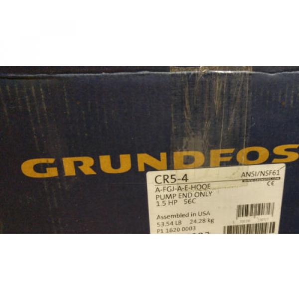 GRUNDFOS 96084233 CR5-4 CR54 A-FGJ-A-E-HQQE AFGJAEHQQE PUMP - PUMP END ONLY #3 image