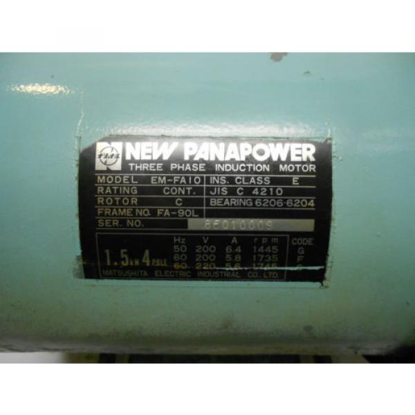 2 H.P. New Panapower Motor EM-FA10 w/ Daikin Hyd. Vane Pump, DS135P-11, Used, #2 image