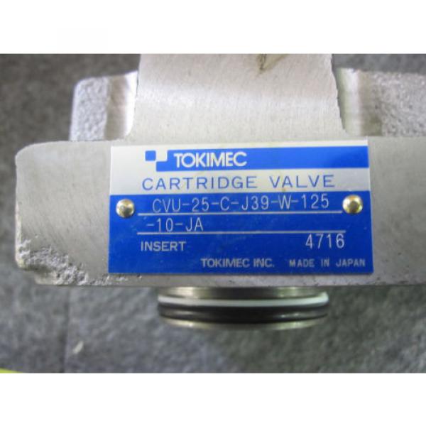 NEW TOKIMEC VICKERS CARTRIDGE VALVE CVU-25-C-J39-W-125-10-JA #3 image