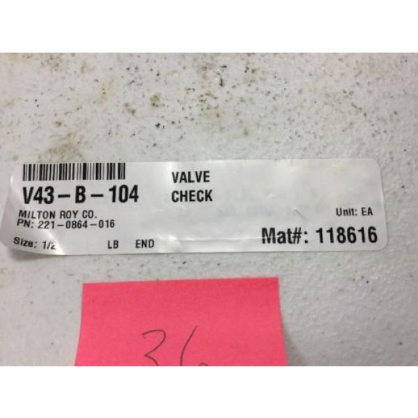 Milton Roy Check Valve PN 221 - 0864 - 016 Stainless Steel #5 image